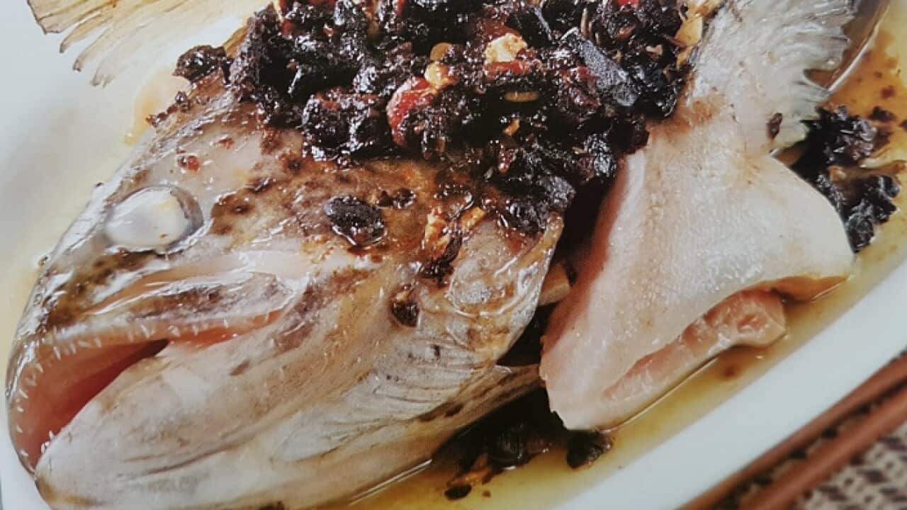 team salmon head with 3 fermented paste