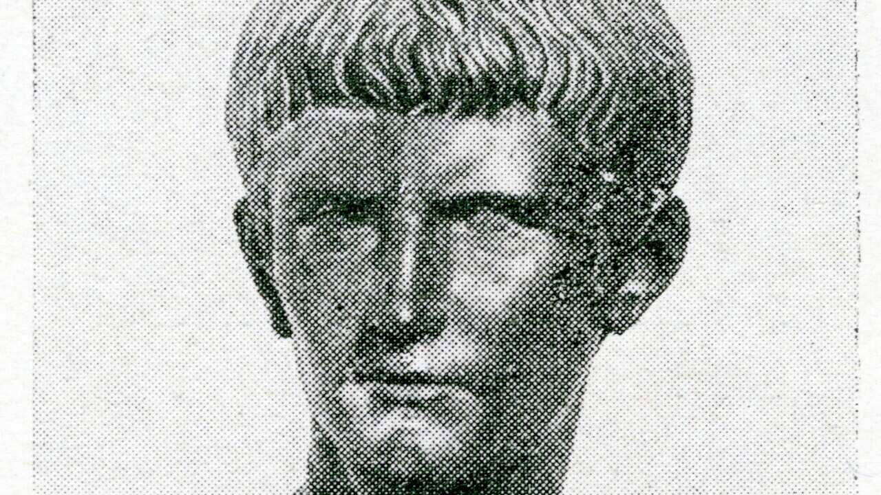 A representation of a bust of the Roman Emperor Caligula.