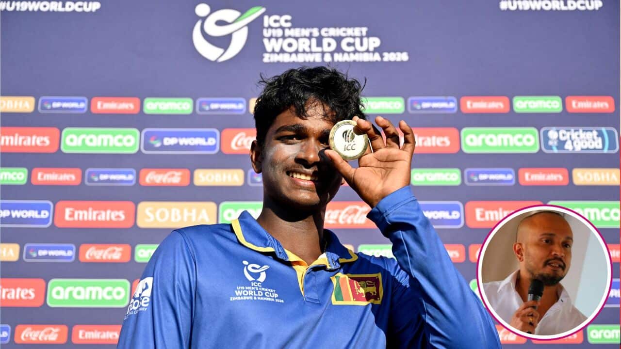 SBS Sinhala Rangana Seneviratne ICC U19 world cup 2026 getty Johan Rynners Sri Lanka Cricket Viran Chamuditha.jpg