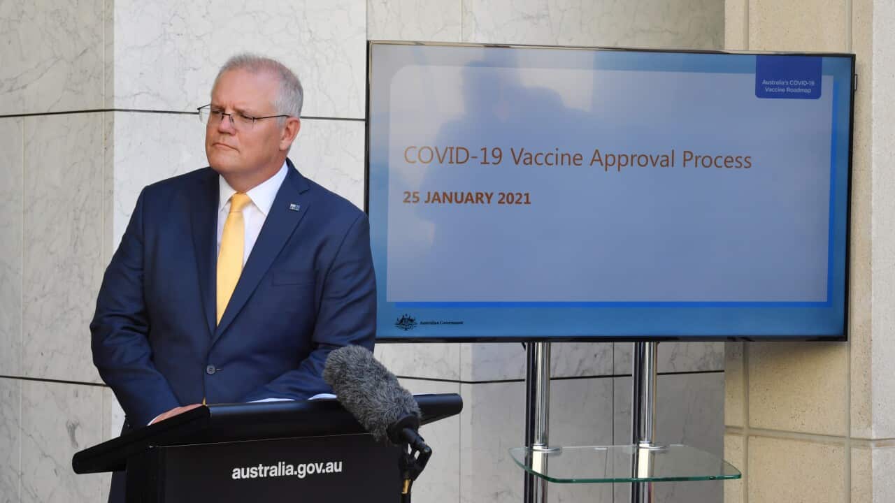 Prime Minister Scott Morrison at press conference at Parliament House in Canberra