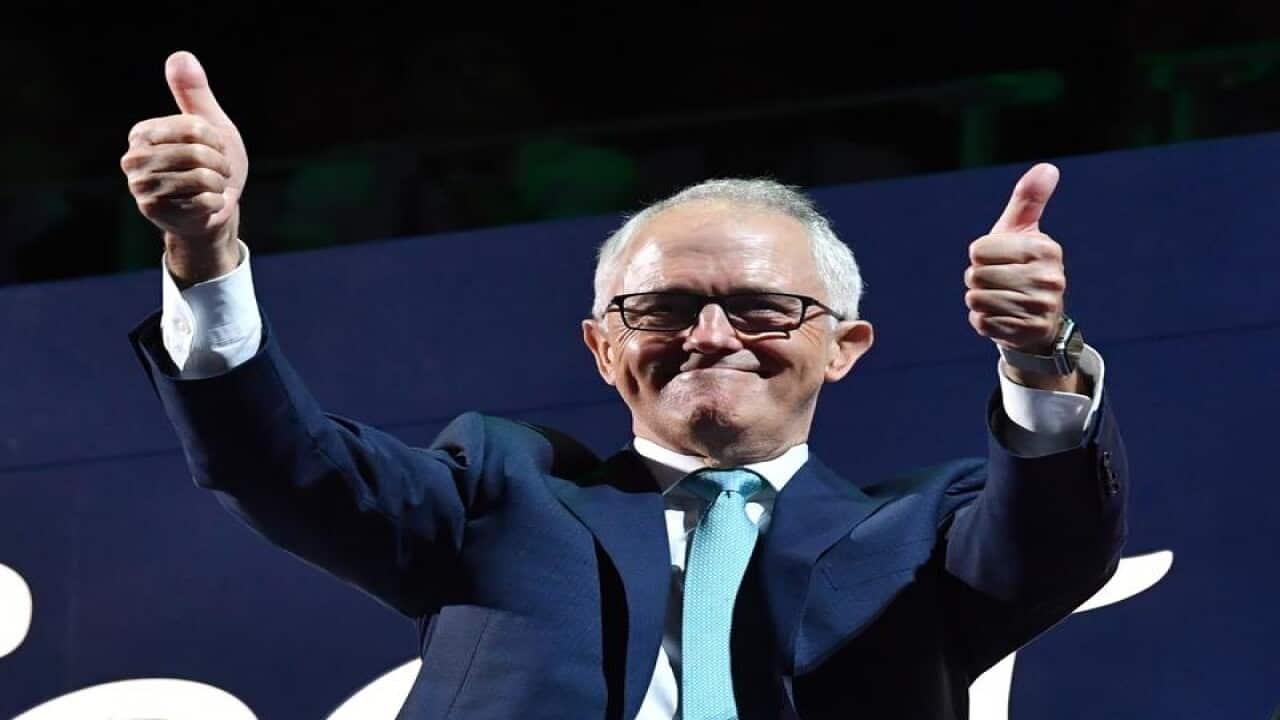 Prime Minister Malcolm Turnbull at the Commonwealth Games.