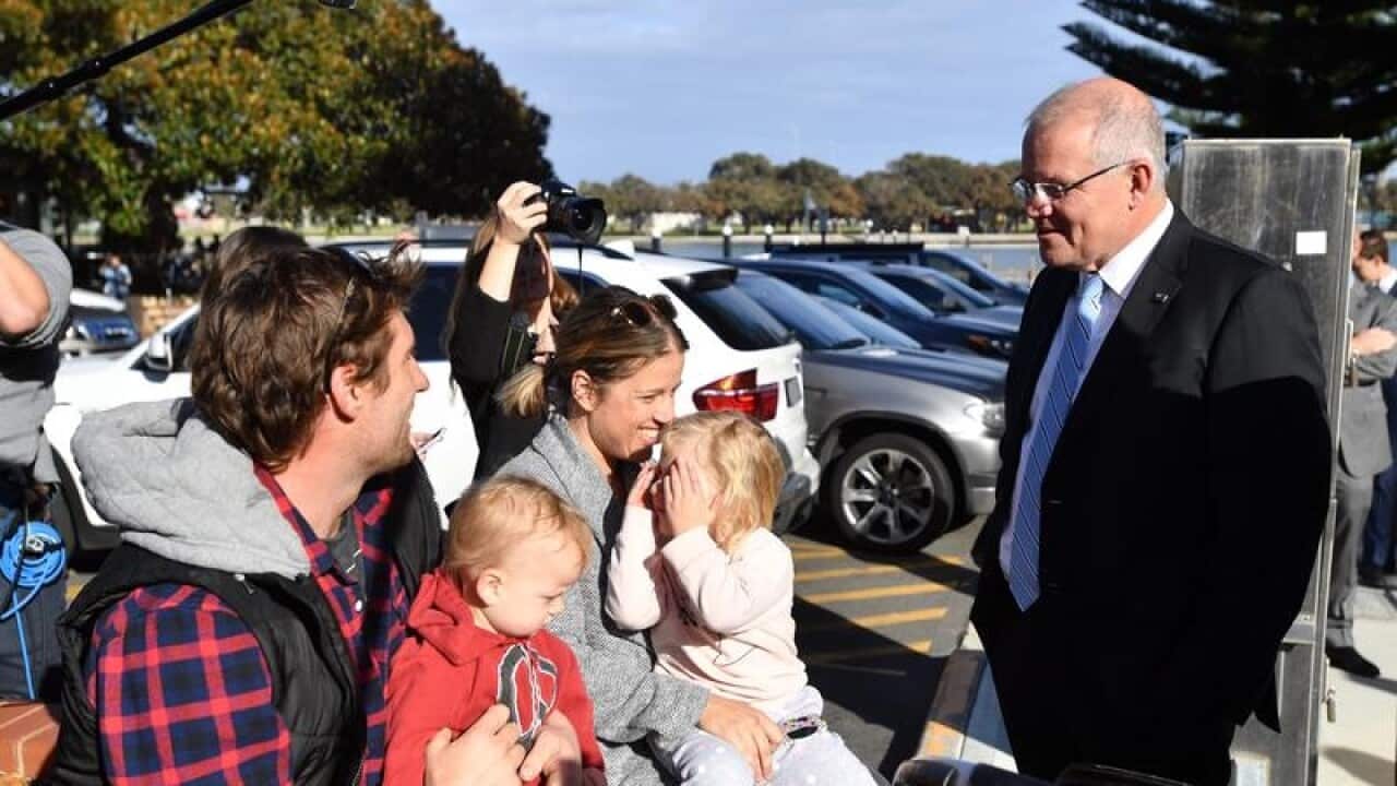 Prime Minister Scott Morrison meets locals in Mandurah.