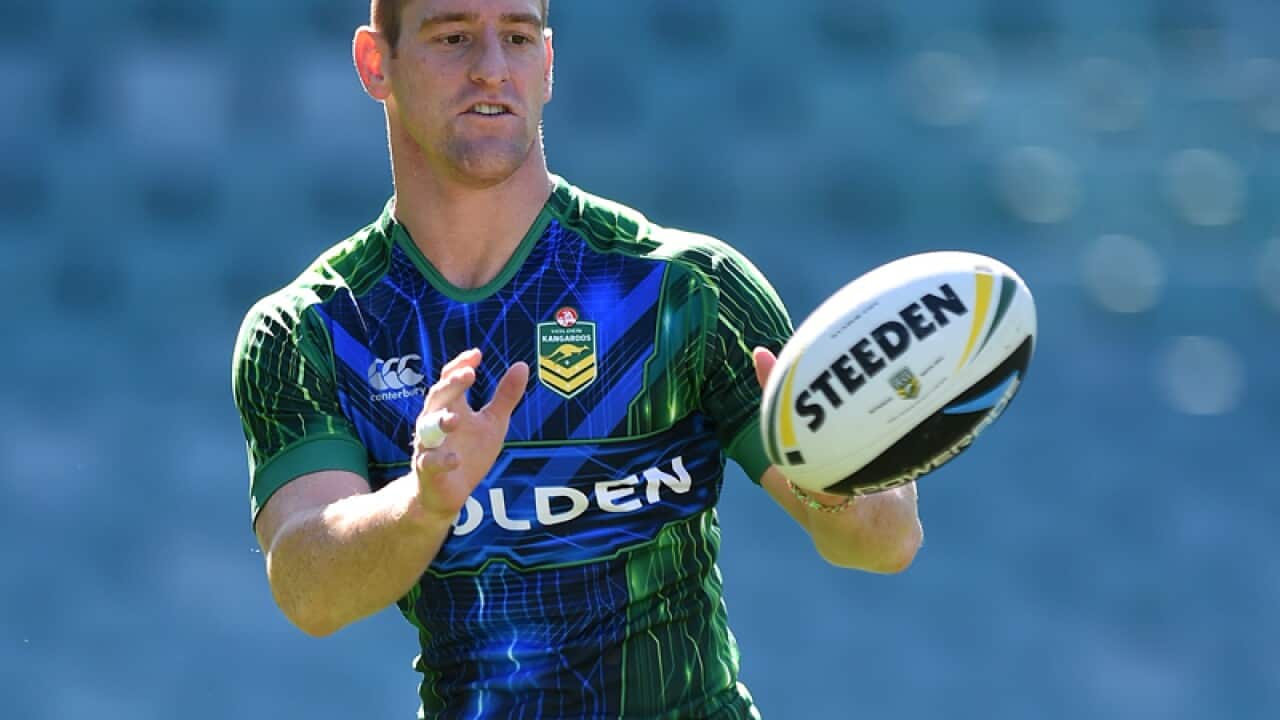 ARL Kangaroos player Brent Tate training in Sydney