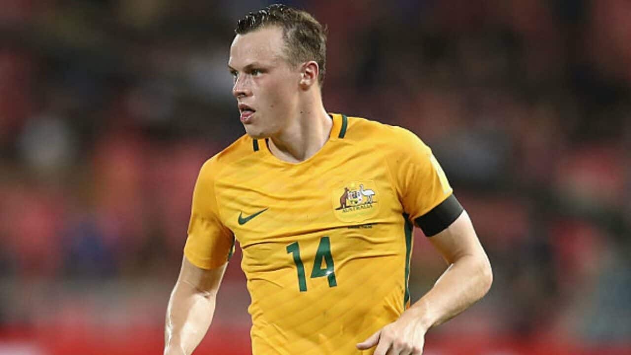 Brad Smith in action for the Socceroos in 2016