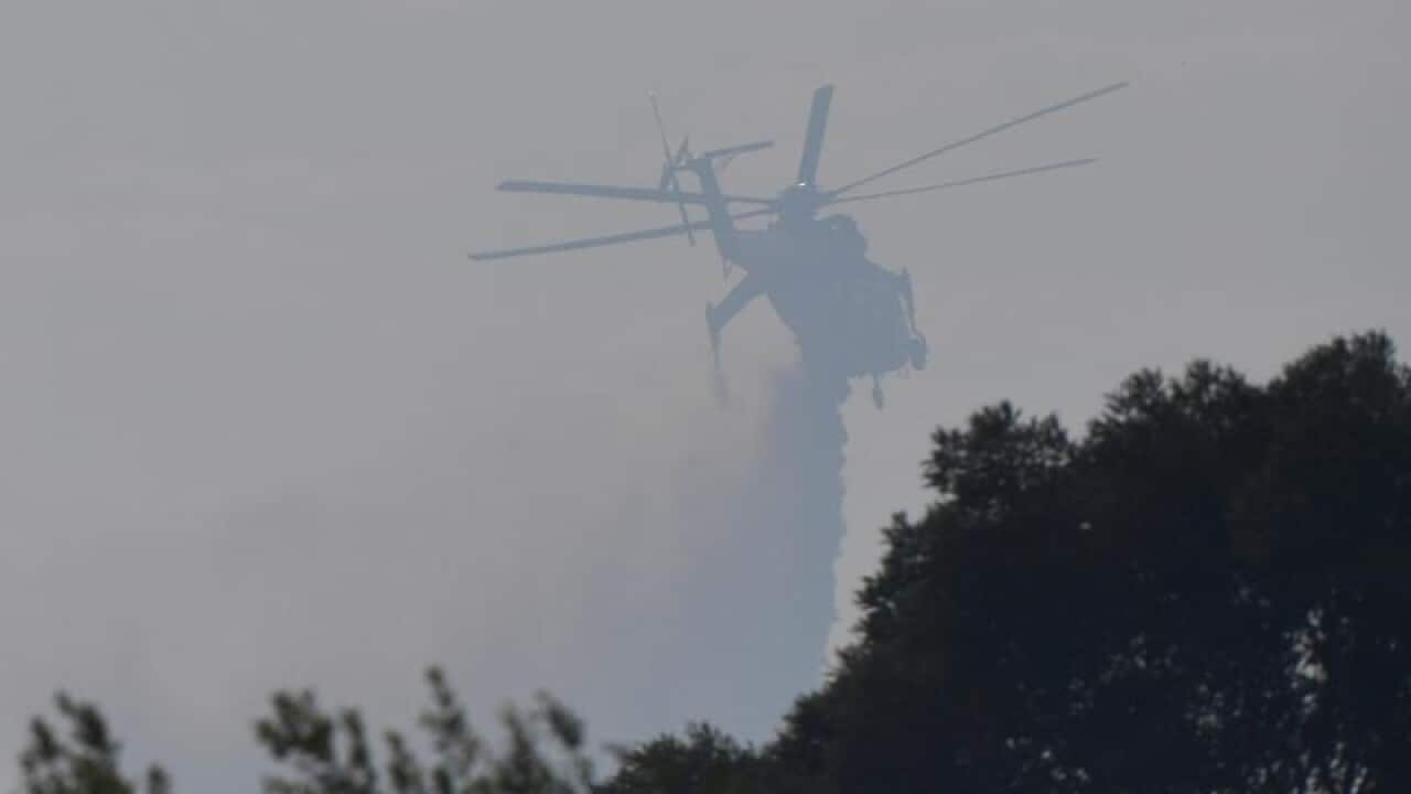 Carrum Downs firefighting helicopter