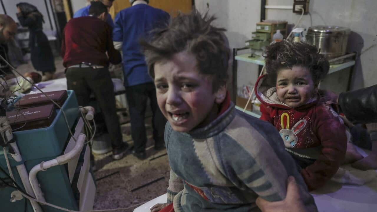 Hundreds killed in heavy bombing by forces allegedly loyal to the Syrian government.  