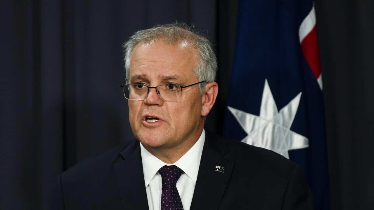 Prime Minister Scott Morrison announcing the support payments (AAP)