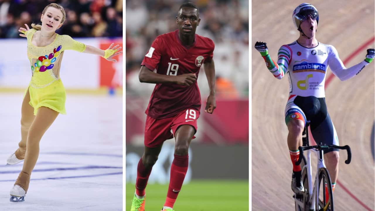 Figure skater Ekaterina Kurakova, Qatar star Almoez Ali, and track cyclist Luri Leitao