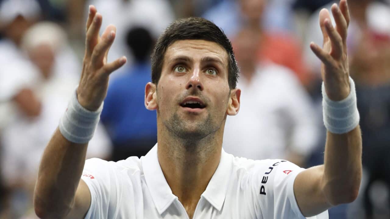 Novak Djokovic of Serbia