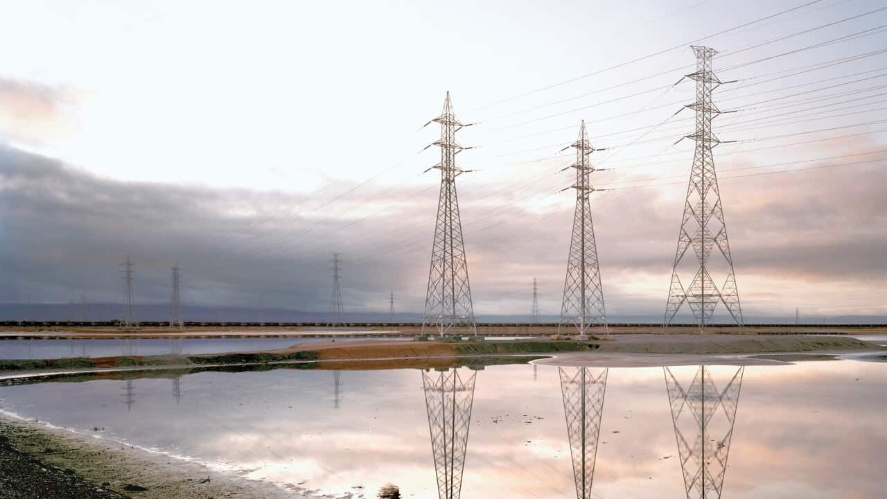 Australia, Port Augusta, pylons at power station