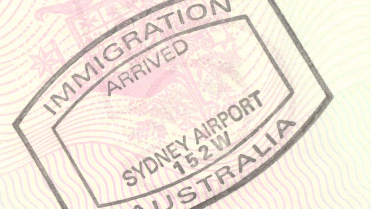 Australia immigration entry stamp