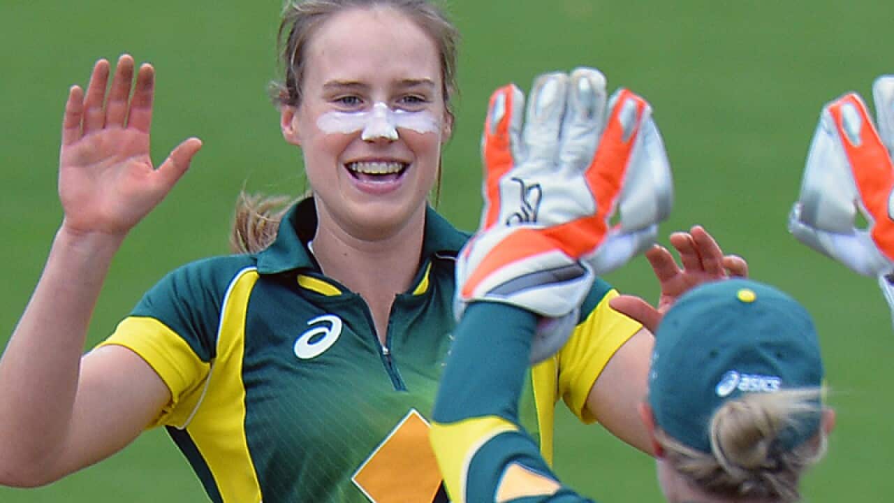 Australia's Ellyse Perry celebrates