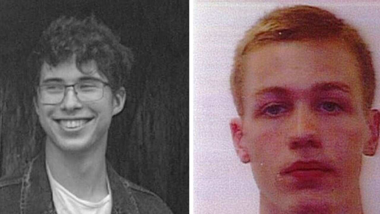 French tourist Erwan Ferrieux (left), and British tourist Hugo Palmer