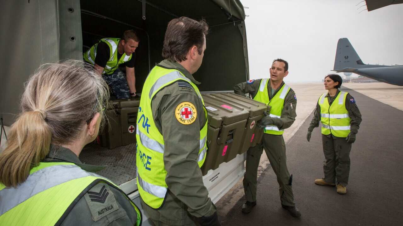Australia has sent 20,000 square centimetres to New Zealand to treat victims of the volcano eruption.