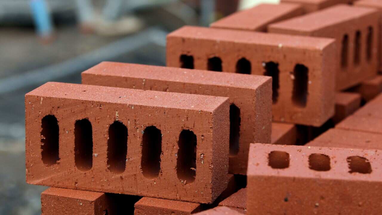 Bricks on a building site.