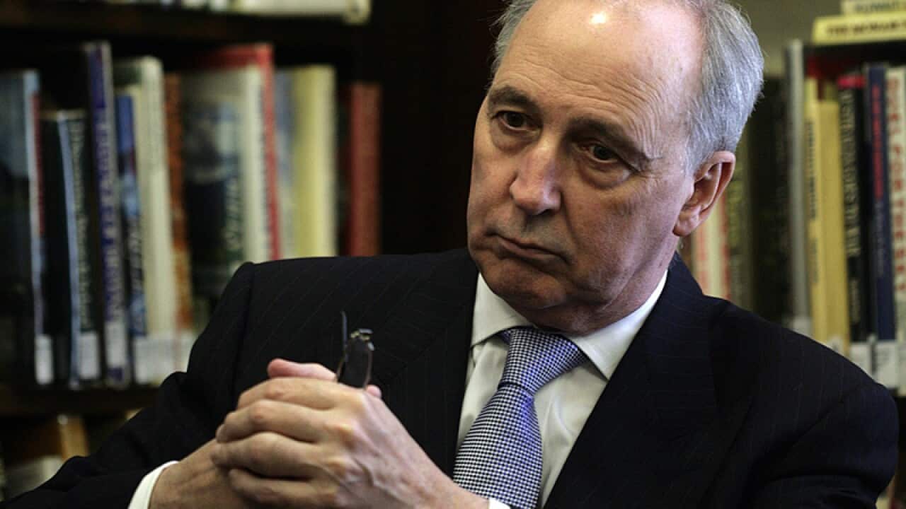 Forme PM Paul Keating at a book launch