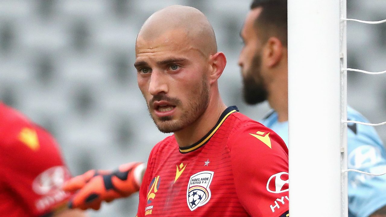 James Troisi in action for Adelaide United