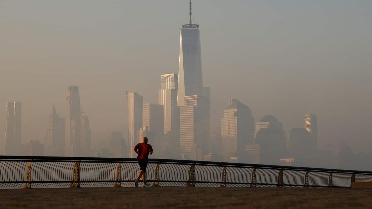 Hazy Sunrise in New York City