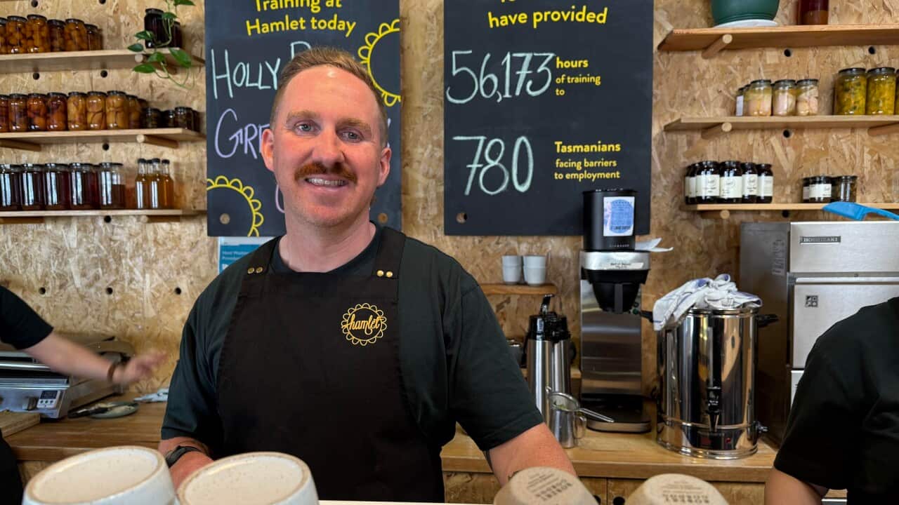 Jim Mackey says learning to become a barista after he had a stroke has 'changed his world' (SBS).jpg