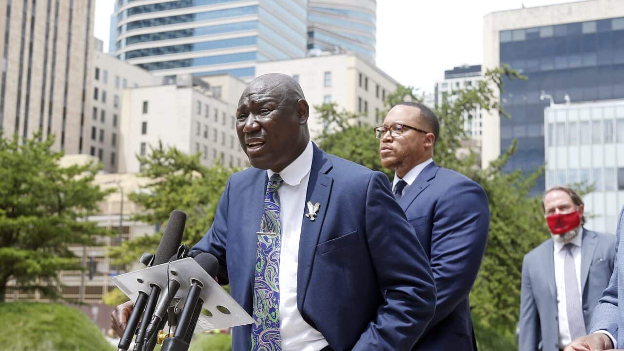 Attorney Ben Crump speaks during a news conference Wednesday, July 15, 2020 in Minneapolis