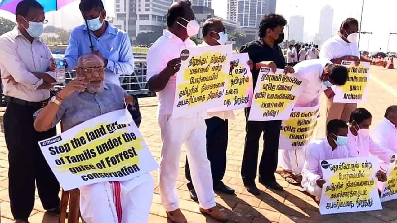 Tamil politicians protest in Sri Lanka
