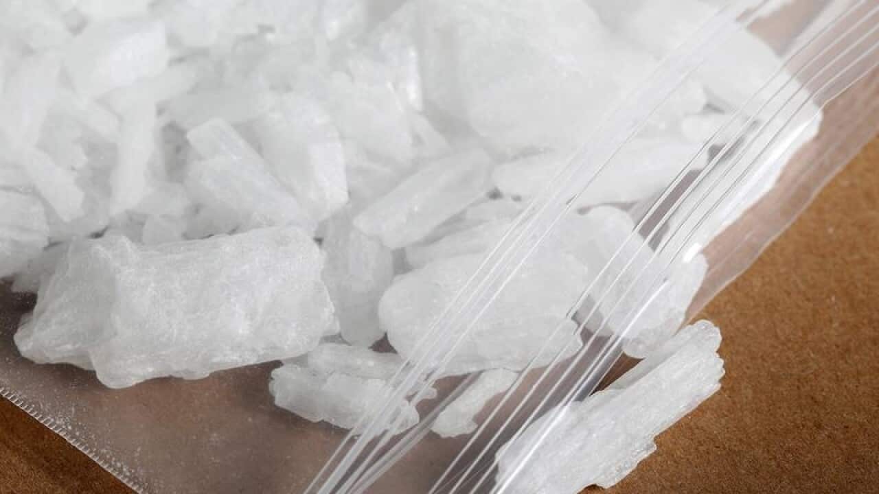 Pure methamphetamine in rock form