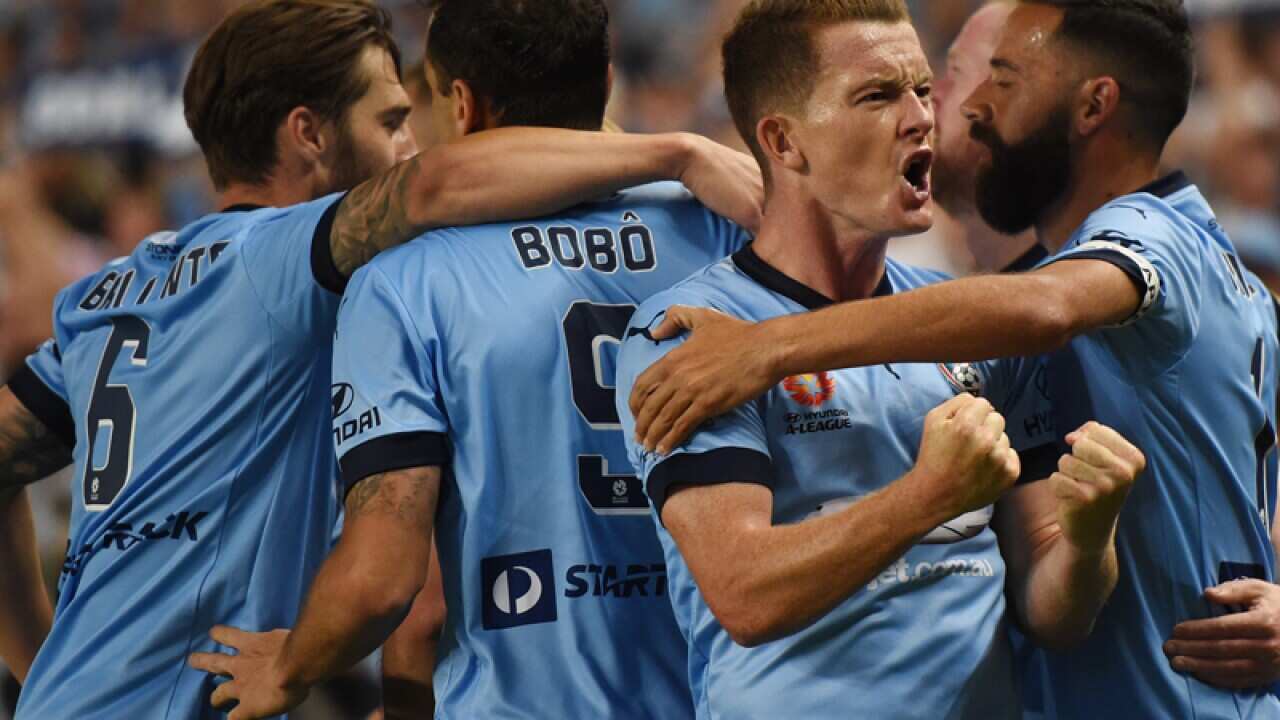 Sydney's Brandon O'Neill celebrates