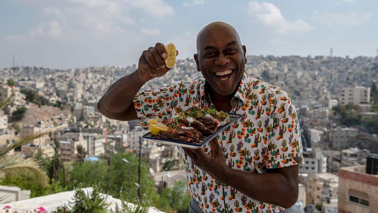 Ainsley Harriot is cooking in some very scenic locations