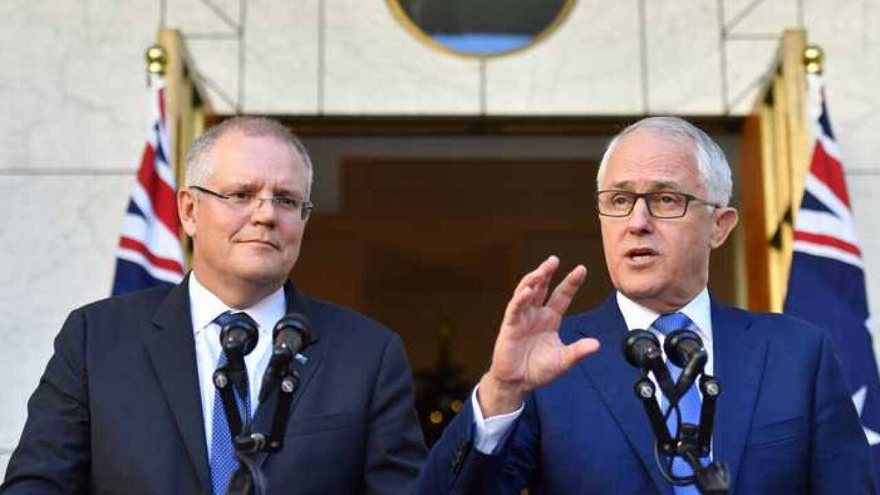 Image: Treasurer Scott Morrison (L) and Prime Minister Malcolm Turnbull