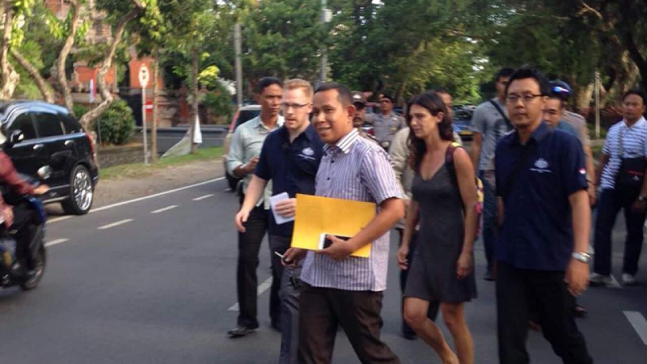 Sara Connor (C) and an unknown male were taken into custody