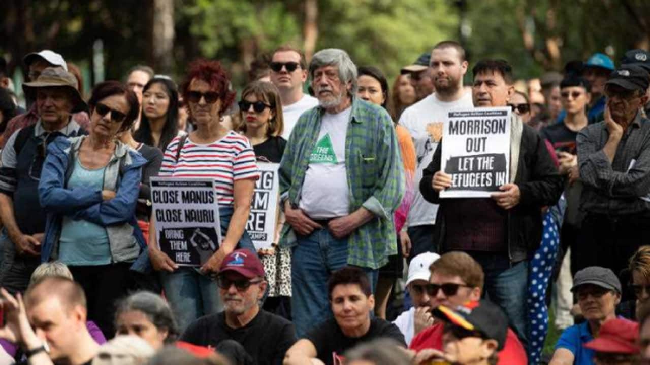 Refugee Rally on Palm Sunday (AAP)