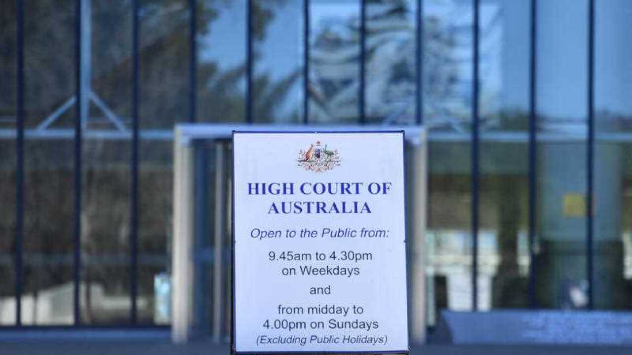A sign out front of the high court of australia 
