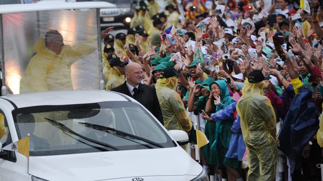 Pope Francis in Philippines, Tacloban airport
