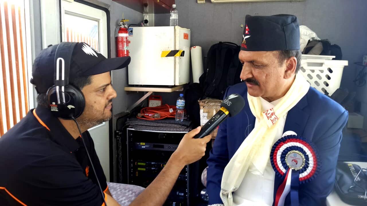 Nepali Minister of Foreign Affairs in conversation with SBS