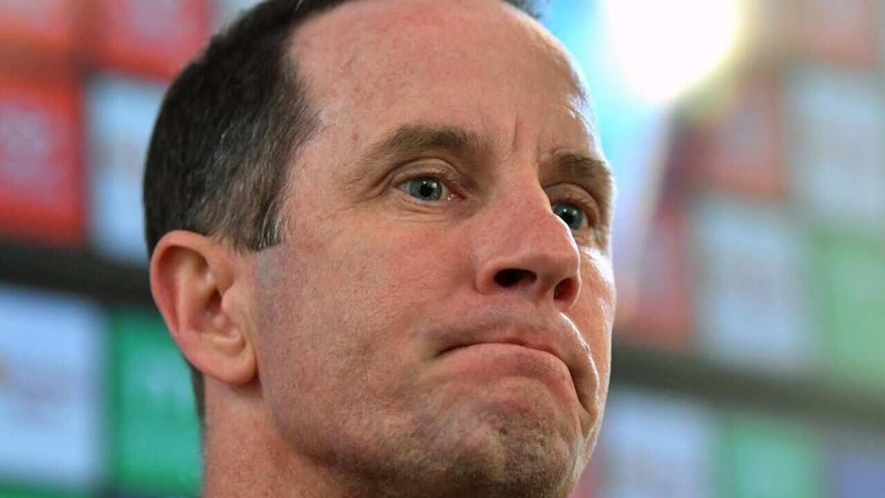 Adelaide Crows coach Don Pyke speaks.