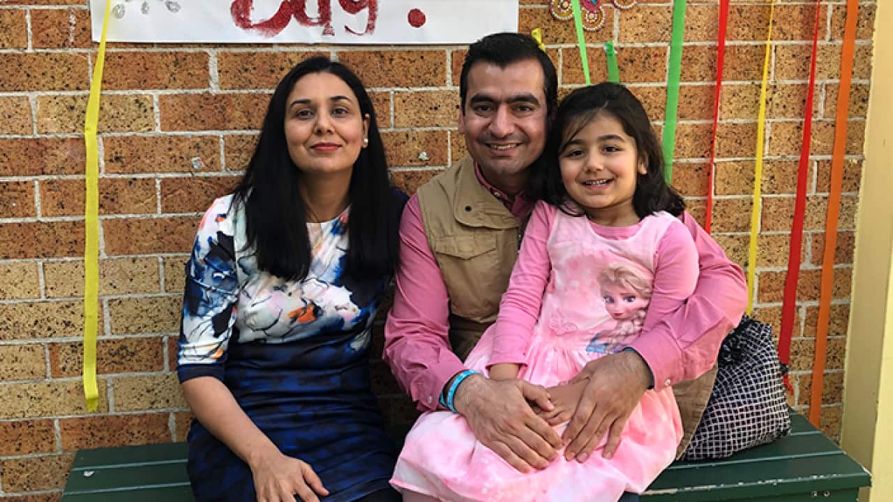 Ankur with her husband and daughter.