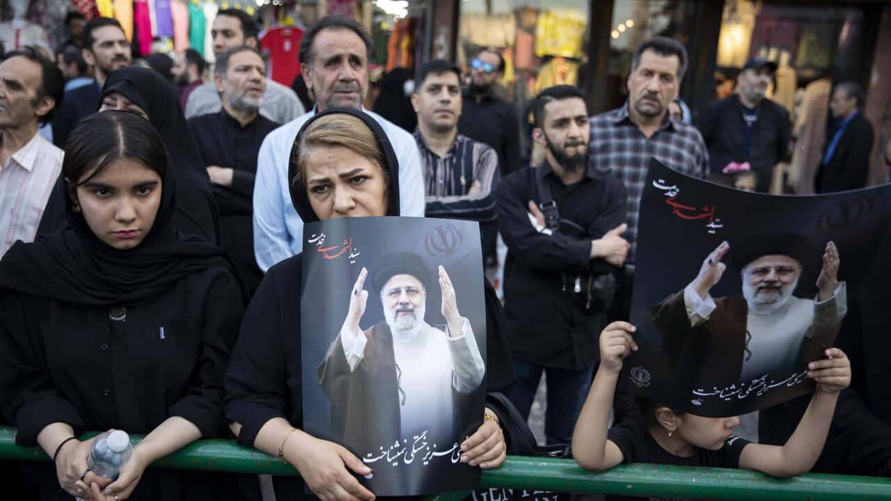 Iran: The gathering of mourners of the president of Iran in Tehran