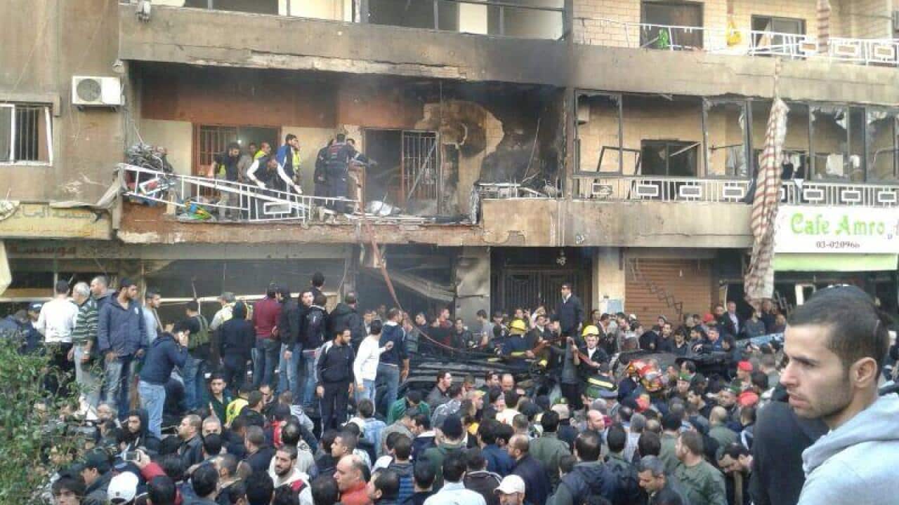 the scene of the explosion