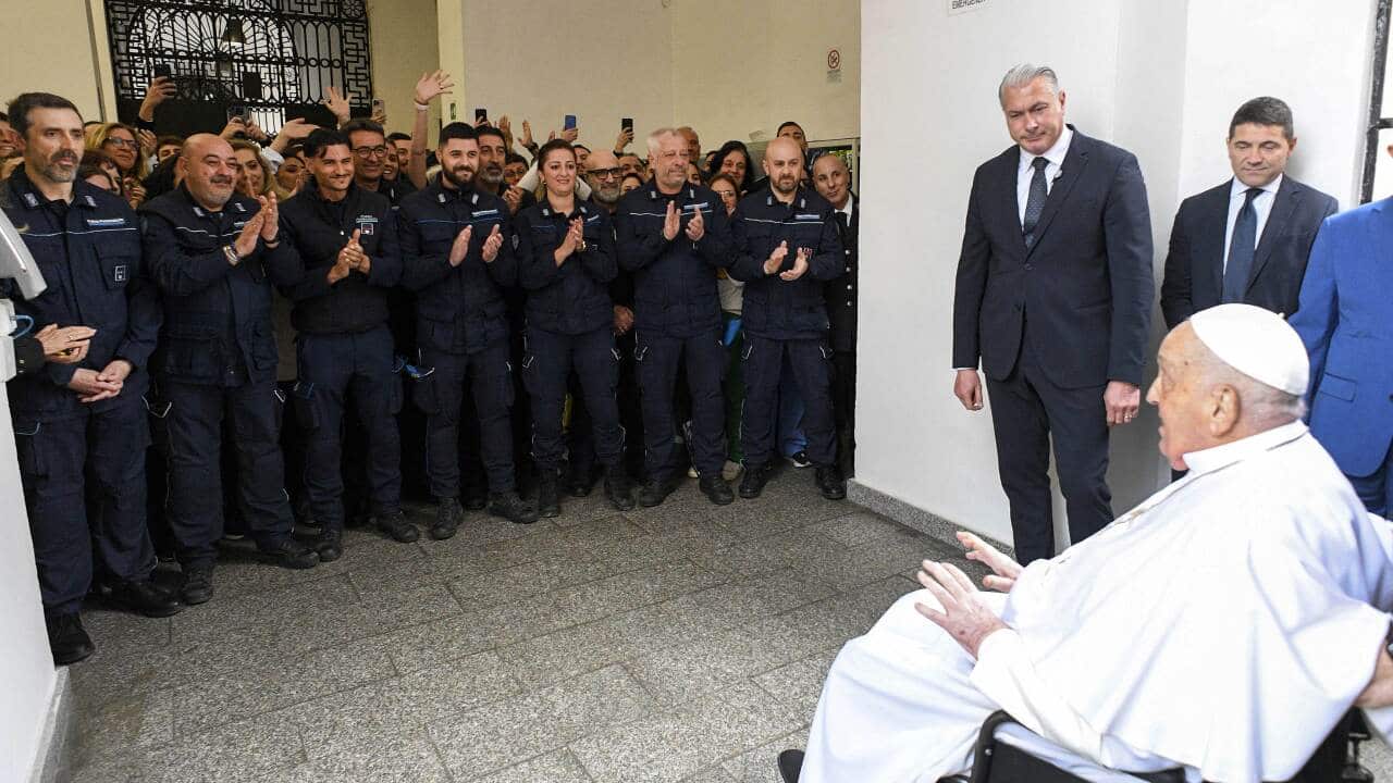 Pope Francis Visits A Prison On Holy Thursday - Rome