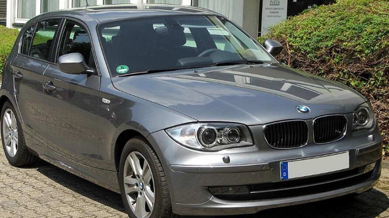 A BMW E87 1 Series car, the same model of car that was involved in a hit-and-run incident that left a 13-year-old girl fighting for life.
