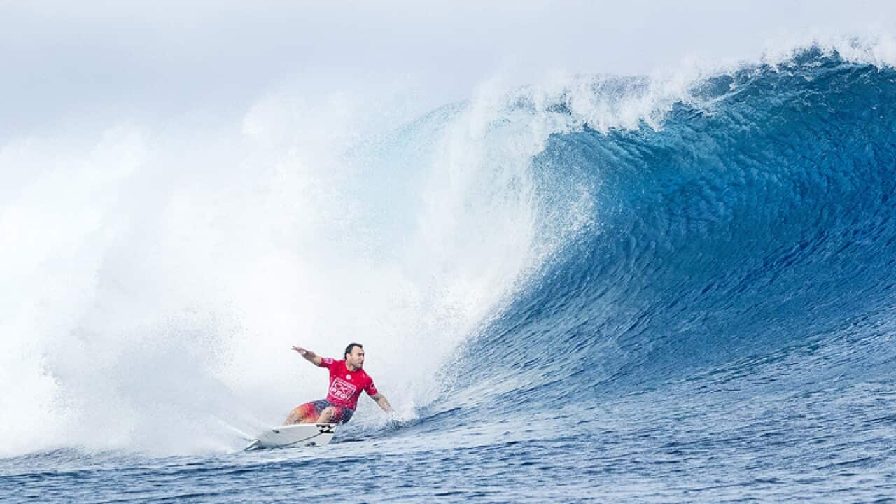 Australian surfer Joel Parkinson at the Fiji Pro