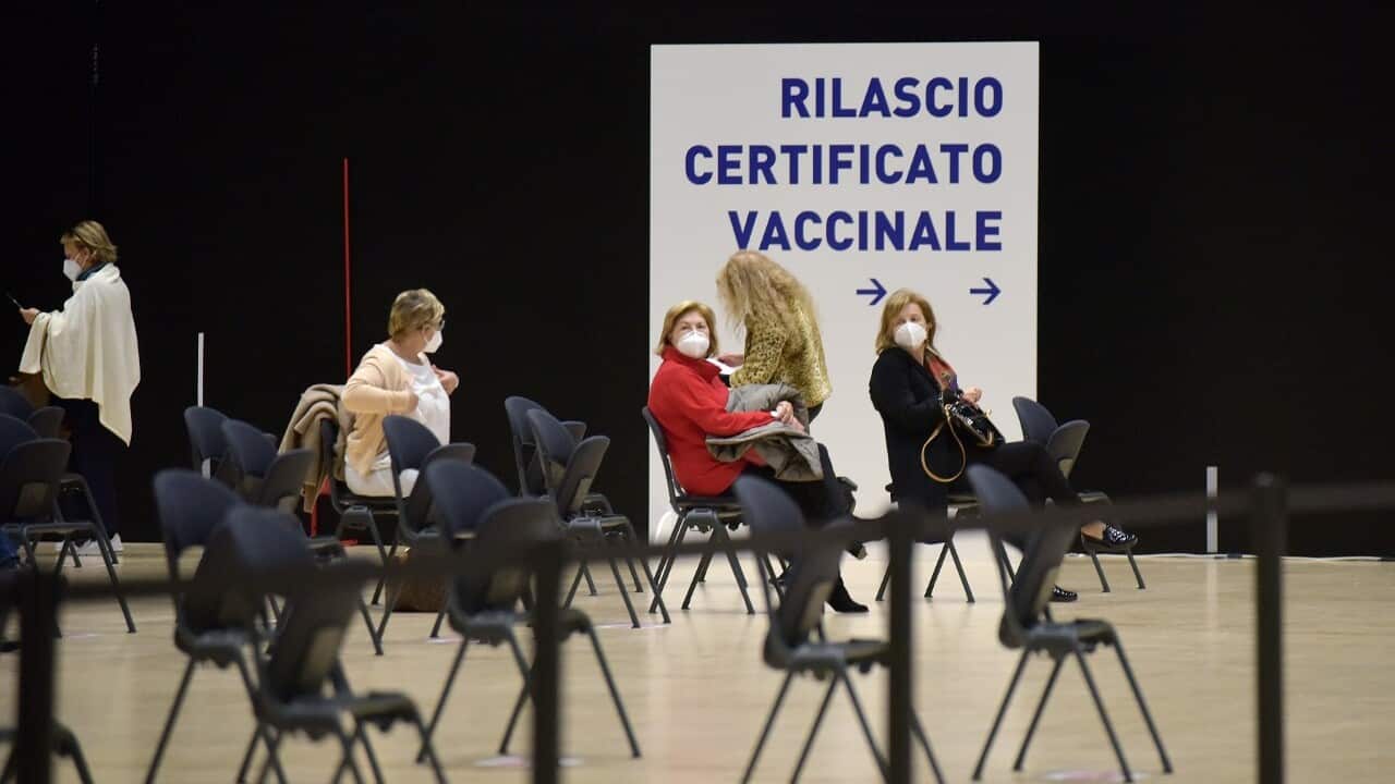 Un centro vaccinale a Roma
