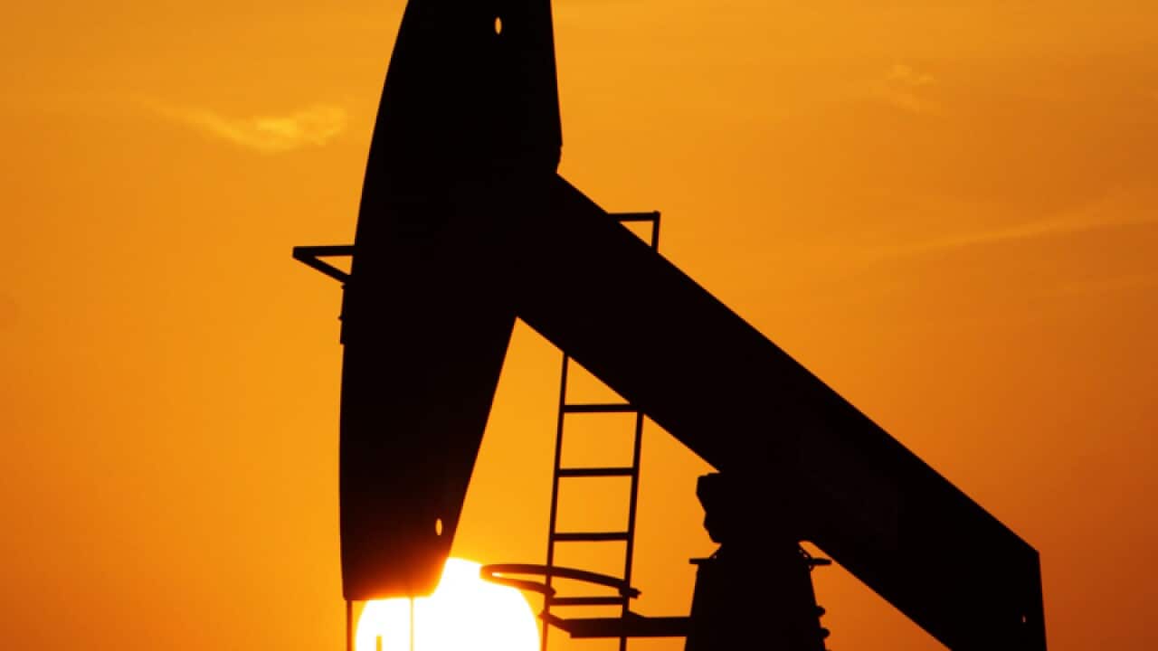 File photo of an oil well pump