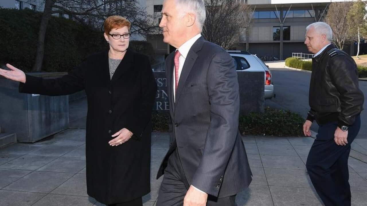 Malcom Turnbull is briefed on North Korea