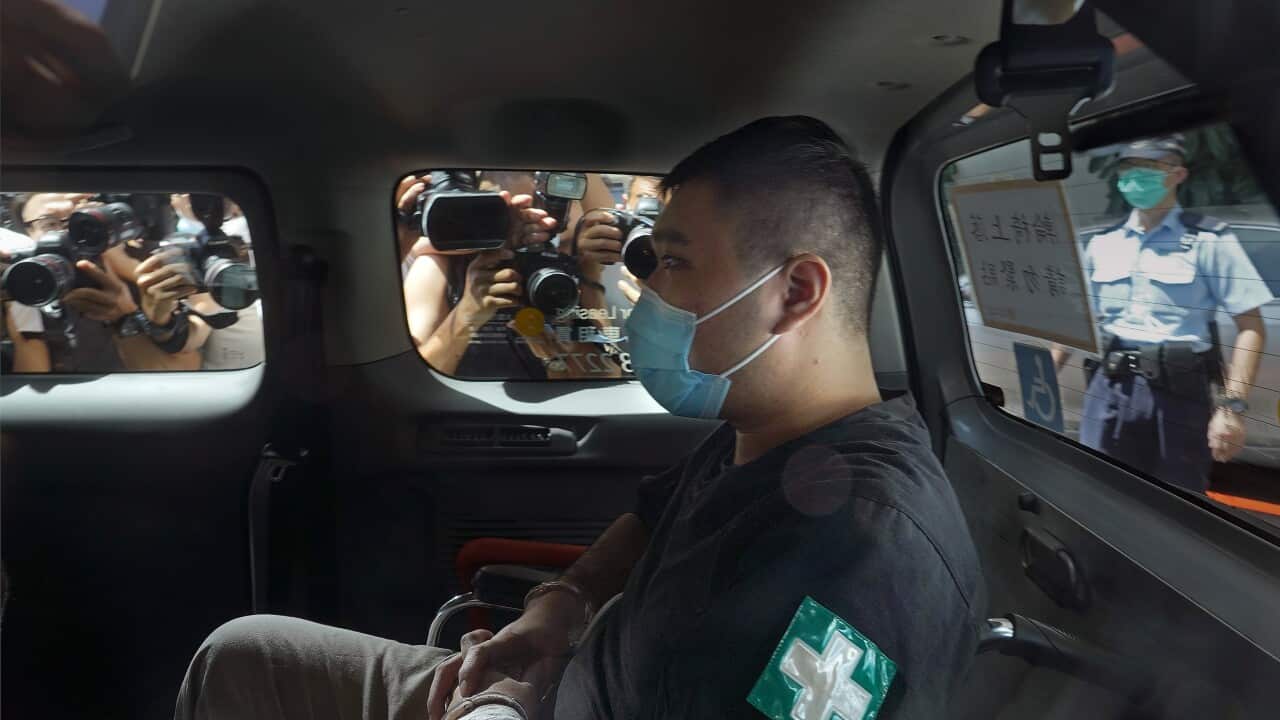 A Hong Kong waiter was jailed for nine years on Friday after he became the first person convicted under a sweeping new national security law.