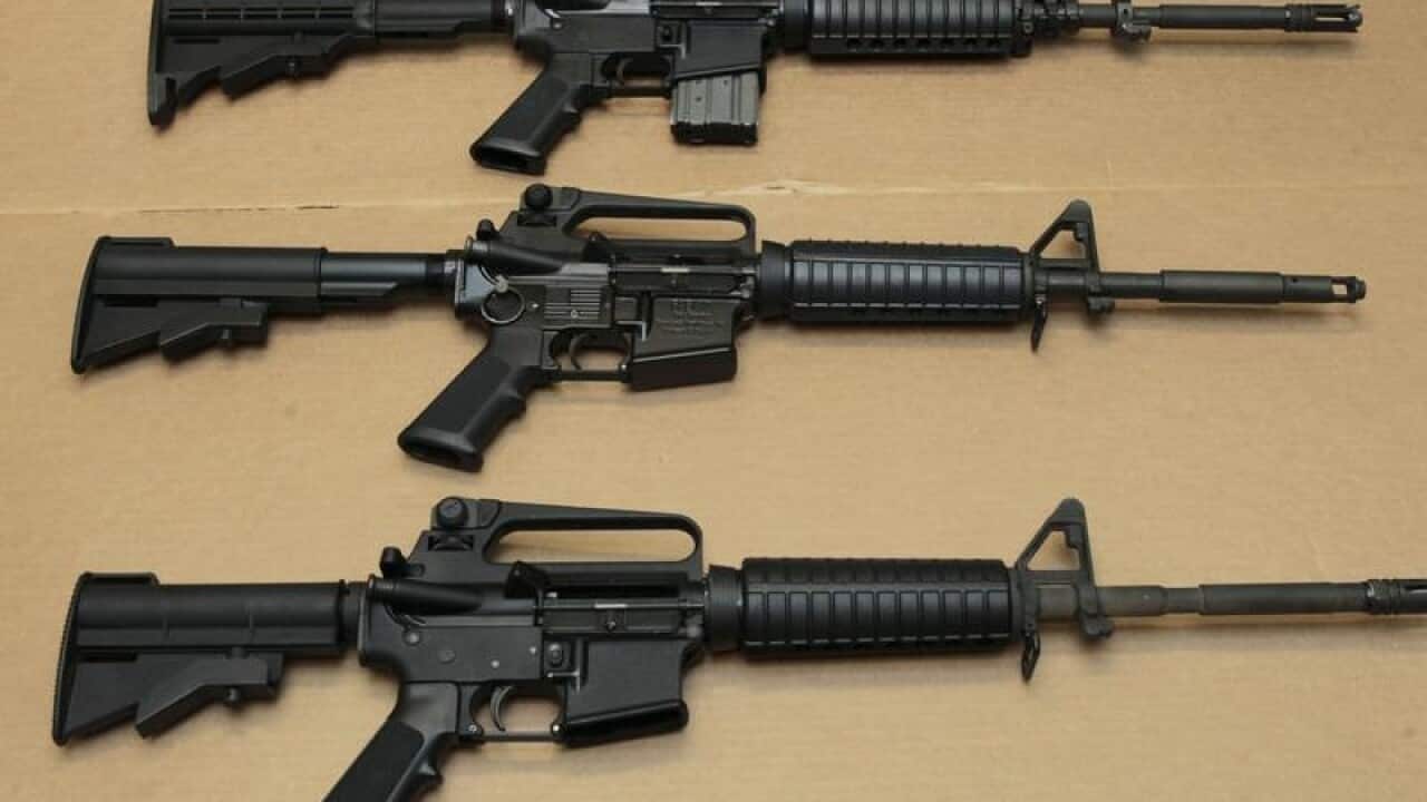 Three AR-15 rifles