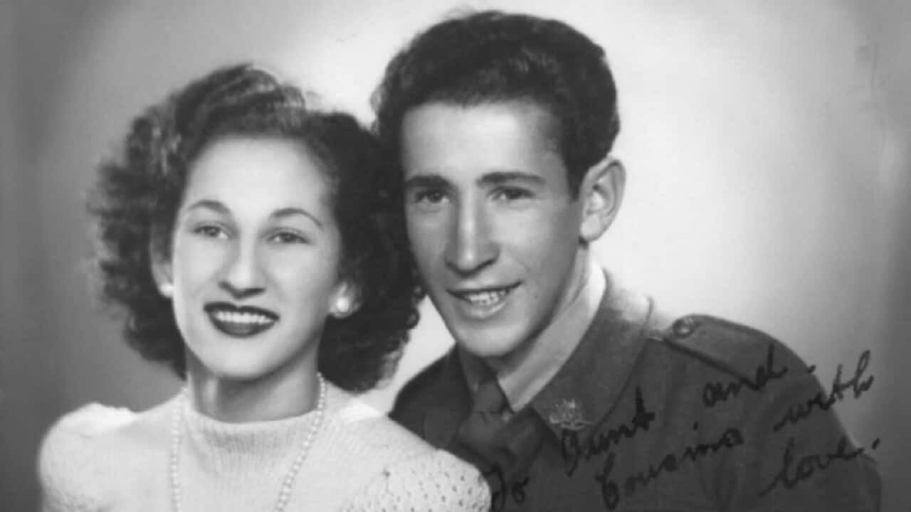 Charlie D'Aprano and his wife Zelda on their wedding day.