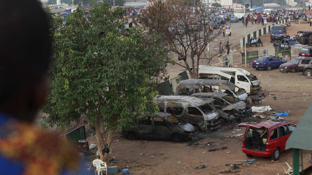 Aftermath of an explosion in Nigeria