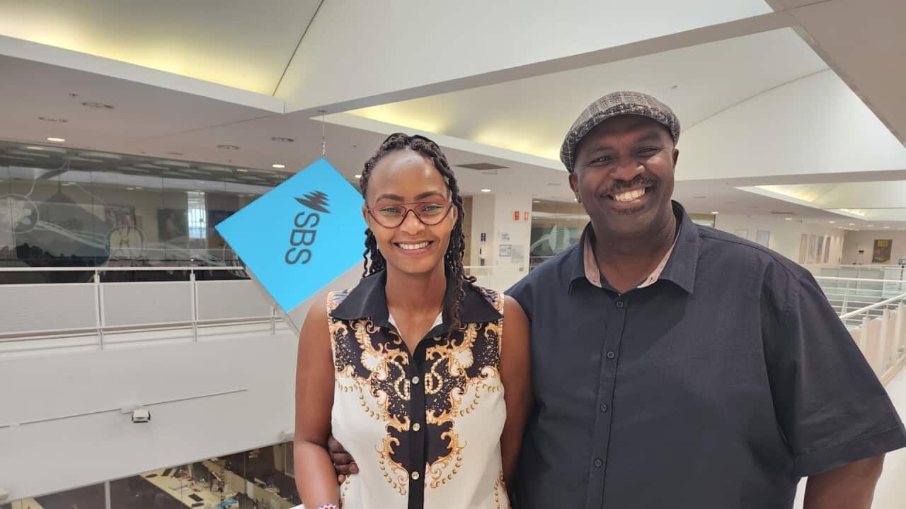 Eunice na Levi Kones katika studio za SBS Swahili.jpg