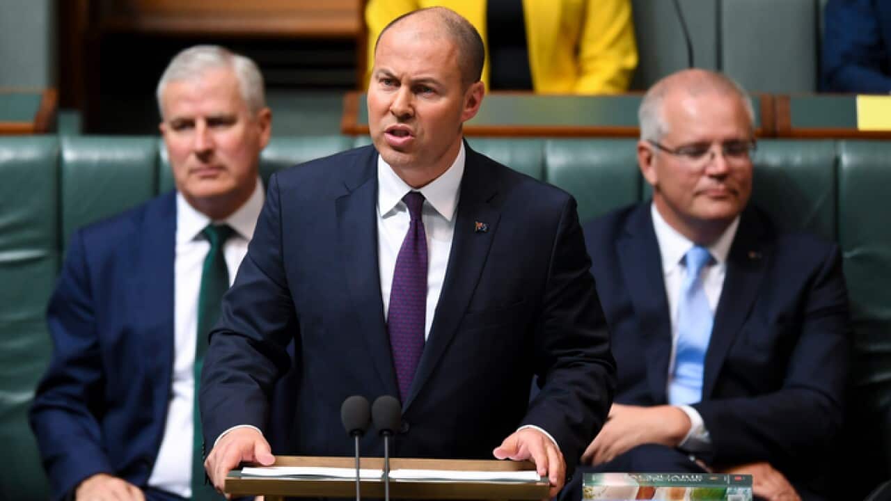 Treasurer Josh Frydenberg delivers Budget 2019 to parliament.